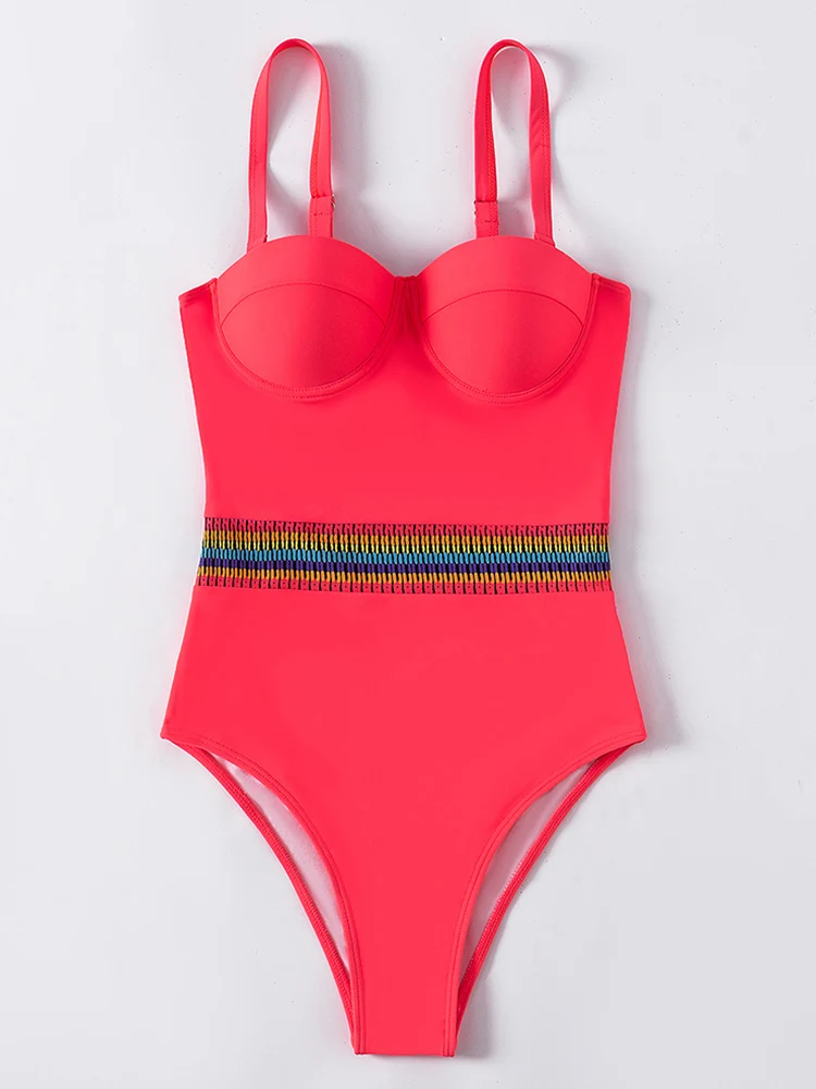 Push Up Swimsuit One Piece Patchwork Swimwear Women New Sexy Underwired Bodysuit Women Bathing Suits Swimming Suits for women one piece swimsuit,women bodysuits