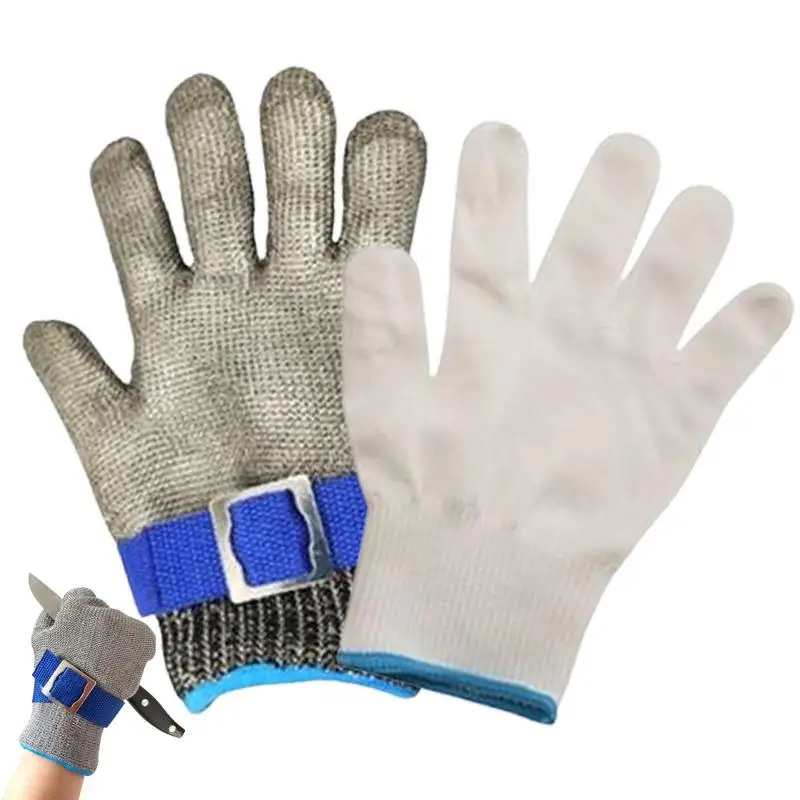 

Cut Protection Gloves Ergonomic Chain Gloves With Firm Grip Anti Cutting Durable And Comfortable Construction Gloves For Indoor