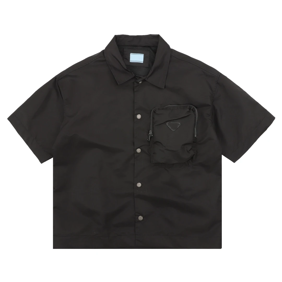 

2024 Spring/Summer New Polo Collar Short sleeved Shirt for Men and Women, Stylish Loose, Breathable Pocket, High Quality Shirt