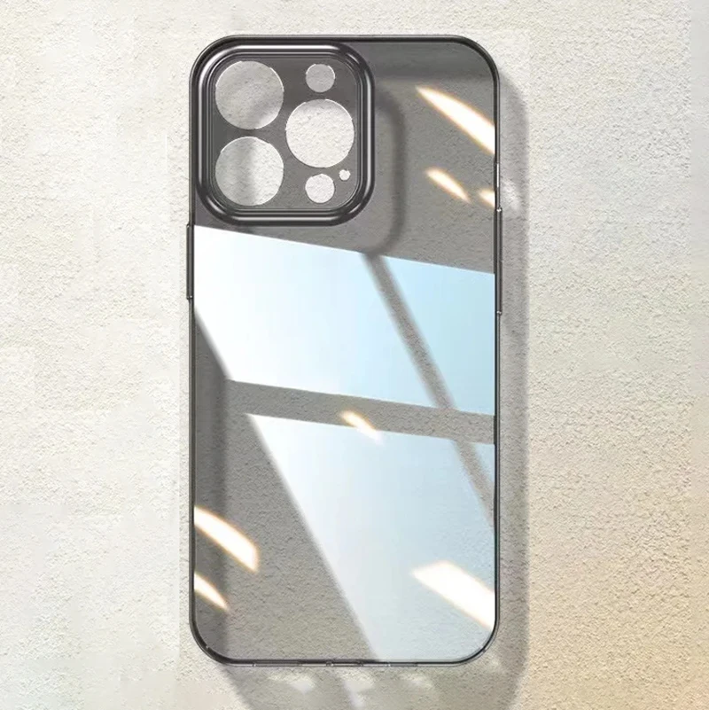Ultra Thin Silicone Tpu Crystal Case Per Iphone 15 14 + 13 12 11 Pro Max Glossy Trasparente Camera Di Protezione Slim Back Cover