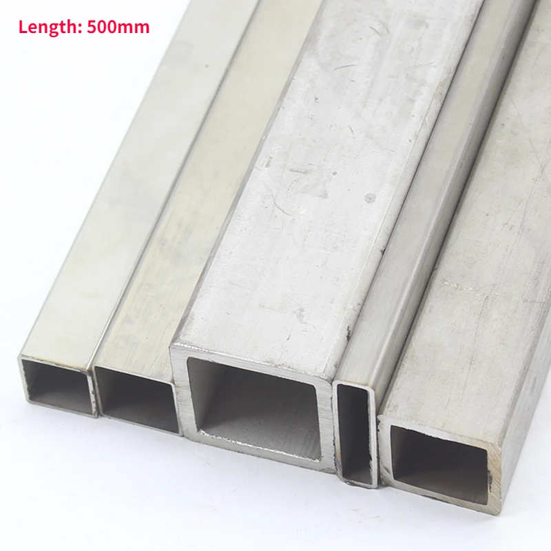 

Length 500mm 304 Stainless Steel Square Tube Rectangular Tube Bracket Stainless Steel Industrial Tube Flat Tube Laser Cutting