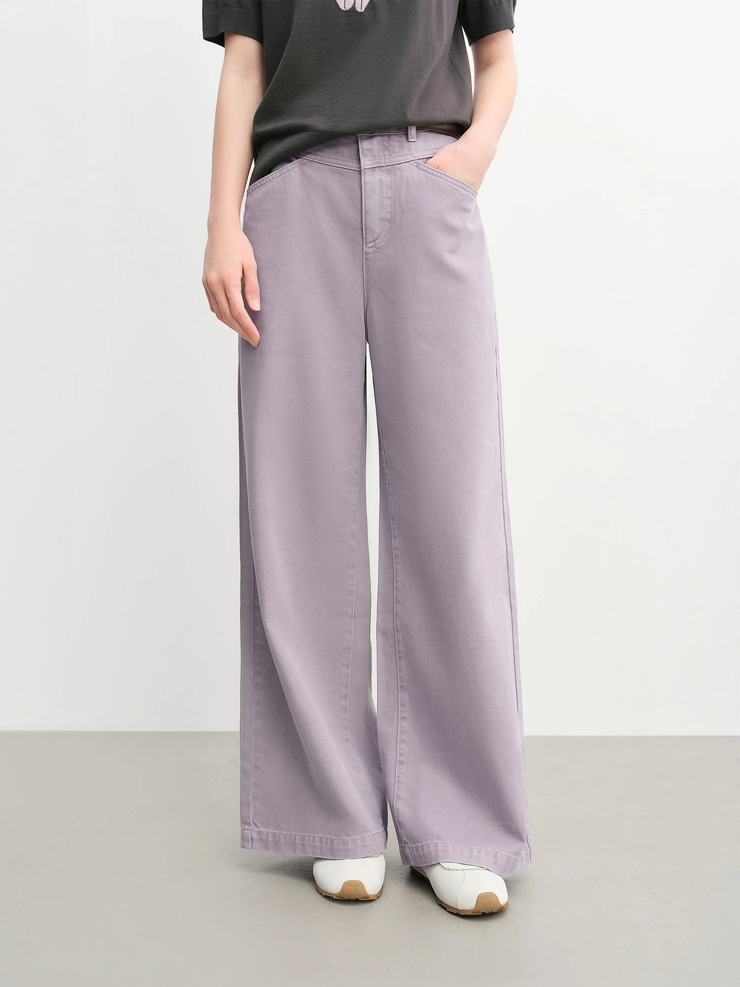 DUSHU 2025 Women's Multi-Color Straight Jeans - Casual Wide Leg Denim Pants Comfort Daily Wear New Arrival