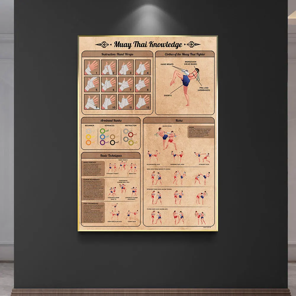Muay Thai Techniques Poster