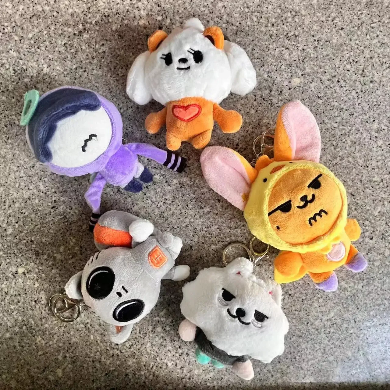 TXT Dolls Kpop Cute Soobin Beomgyu PPULBATU Same Plush Keyrings Tutu Bar Two-Bar Doll Keychain Rings Plush Bag Pendant 6