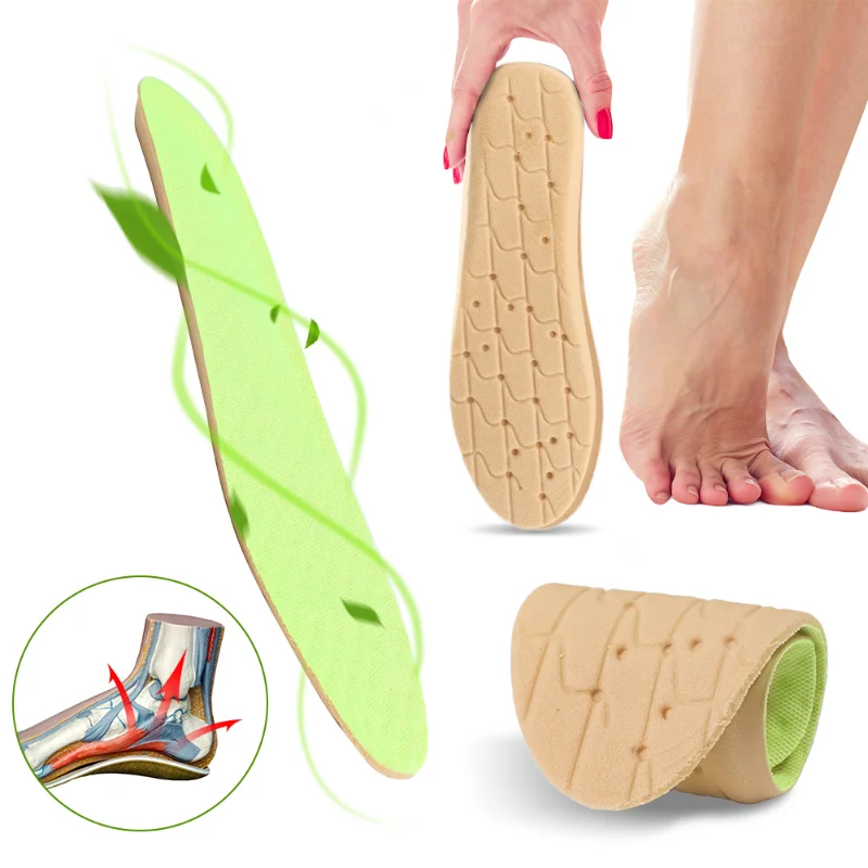 Massage anti-sweat Insoles Men Women Soft Breathable Sport Cushioning Inserts Sweat-Absorbing Deodorant Insoles Boost Shoe Pads