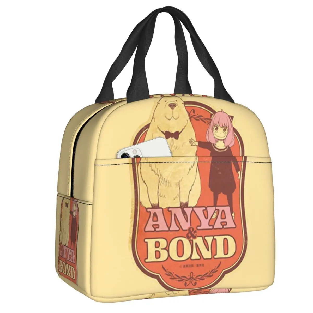 

Spy X Family Anya Bond Insulated Lunch Bag for Women Portable Anime Manga Cooler Thermal Bento Box Office Picnic Travel