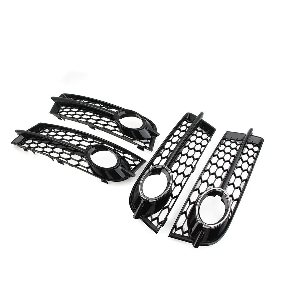 Grilles De Phares Antibrouillard Avant Pour Audi TT 8J (2006-2014) - Lot De 2, Référence 8J0807682 - Noir Brillant ABS