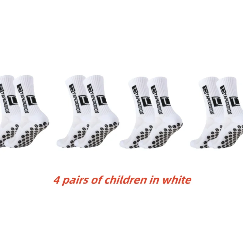 Children's Silicone Socks 2-4 pairs Anti Slip Sweat Absorbing For Football Basketball