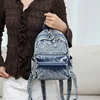 Personalized Denim Backpack For Women Simple And Casual Small Backpack For College Students Male Backpack Trend Travel Bag 1