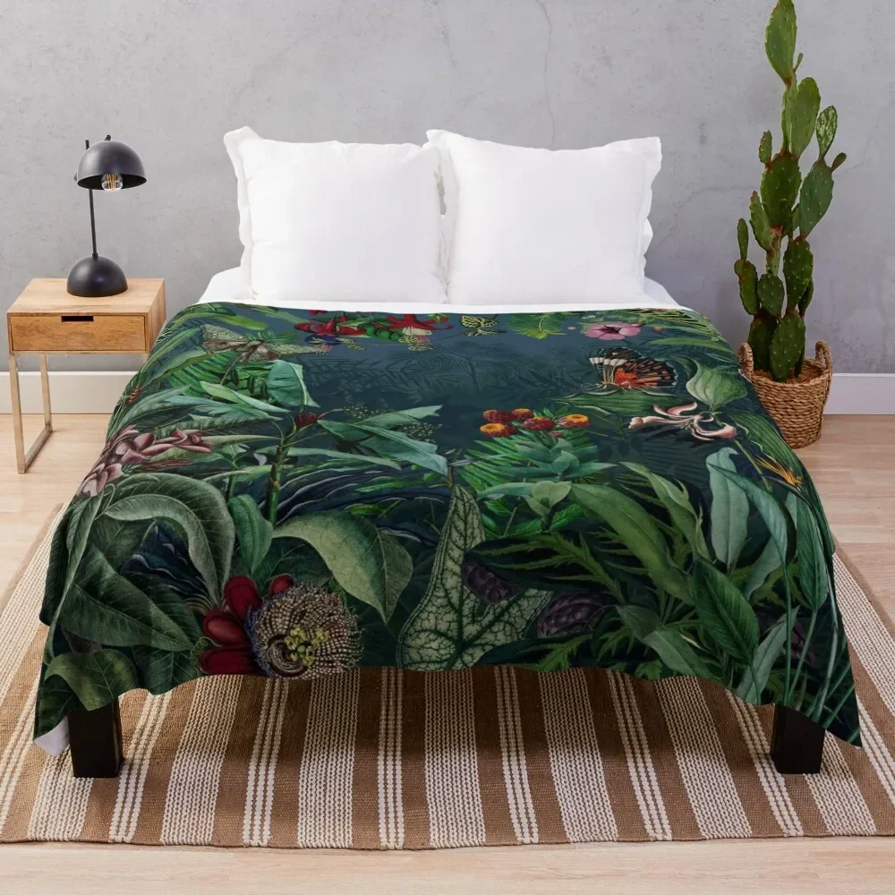 

Midnight Rainforest I Throw Blanket Decorative Throw Moving Beautifuls Sofa Quilt Tourist Blankets