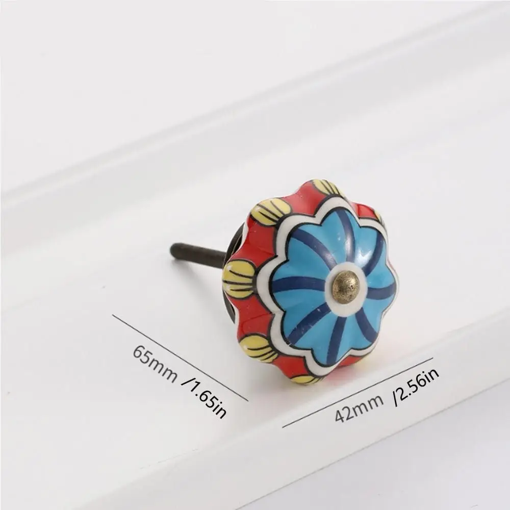 Ceramic Pumpkin Knobs Vintage Cabinet Door Pull Handle for Home Cabinet Drawer Knobs