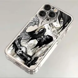 Trendy Y2K Girl Clear Soft TPU Phone Case - Samsung S21 Plus 5G (T - 186T24726801)