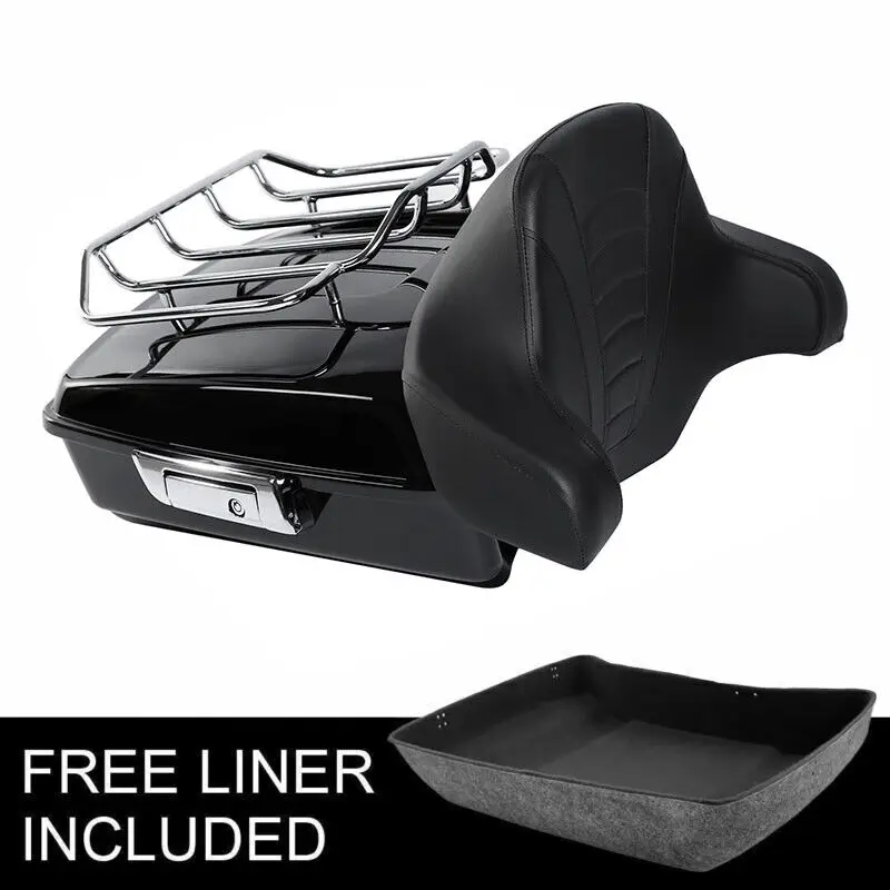 

Motorcycle Chopped Pack Trunk Pad Top Rack For Harley Tour Pak Touring Street Glide 2014-2022