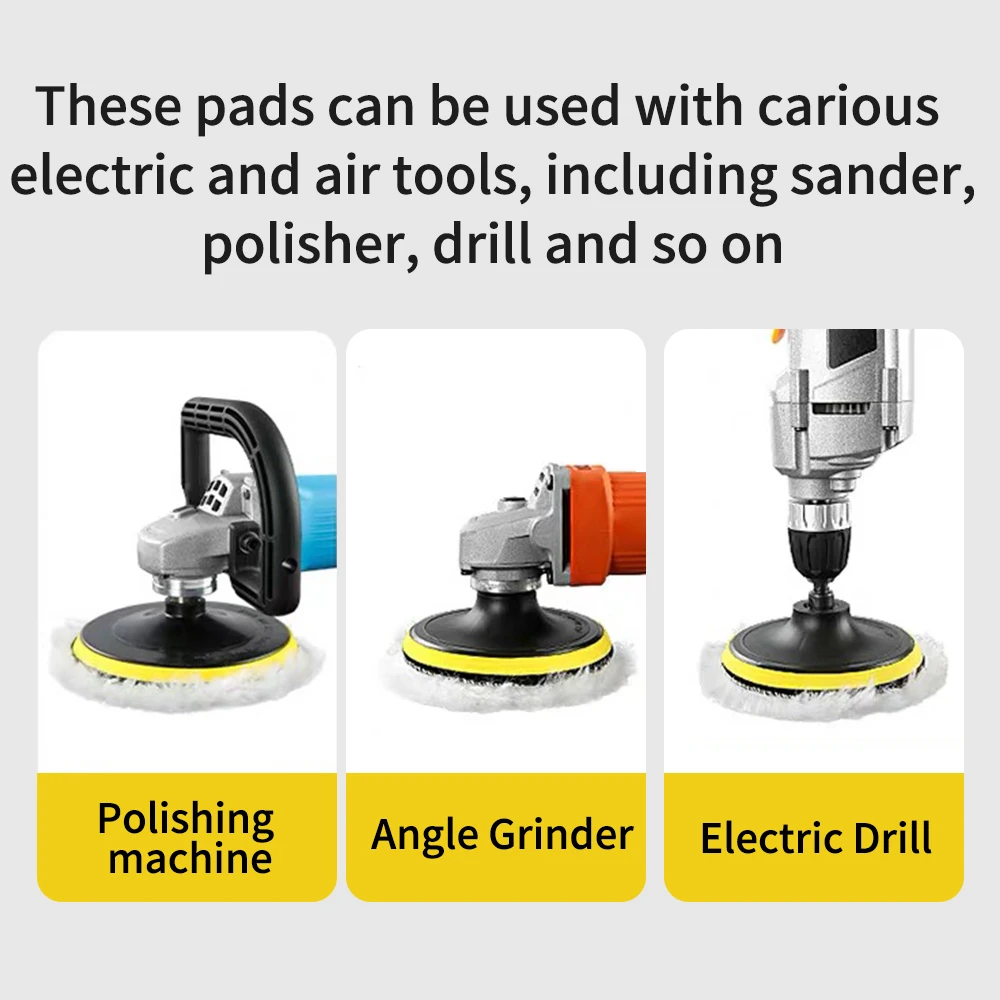 Polishing Kit Polishing Pad Car Waxing Sponge Disk Wool Wheel Auto Paint Care Polisher Pads For Car Polisher 4/5/6 inch