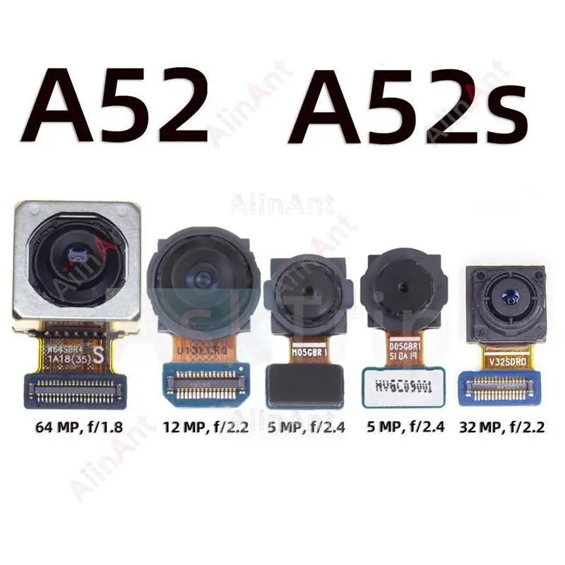 

Original Macro Depth Wide Main Small Front Selfie Back Rear Camera Flex Cable For Samsung Galaxy A52 A52s 4G 5G A526B A528F