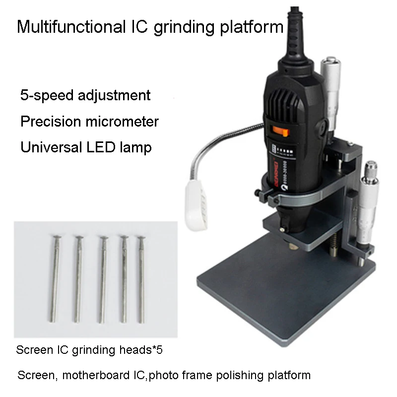 

Electric Grinder Drill Grinding Machine for Phone 11-13PROMAX Camera inside Chip Polishing Platform Engraving Carve Tool Set