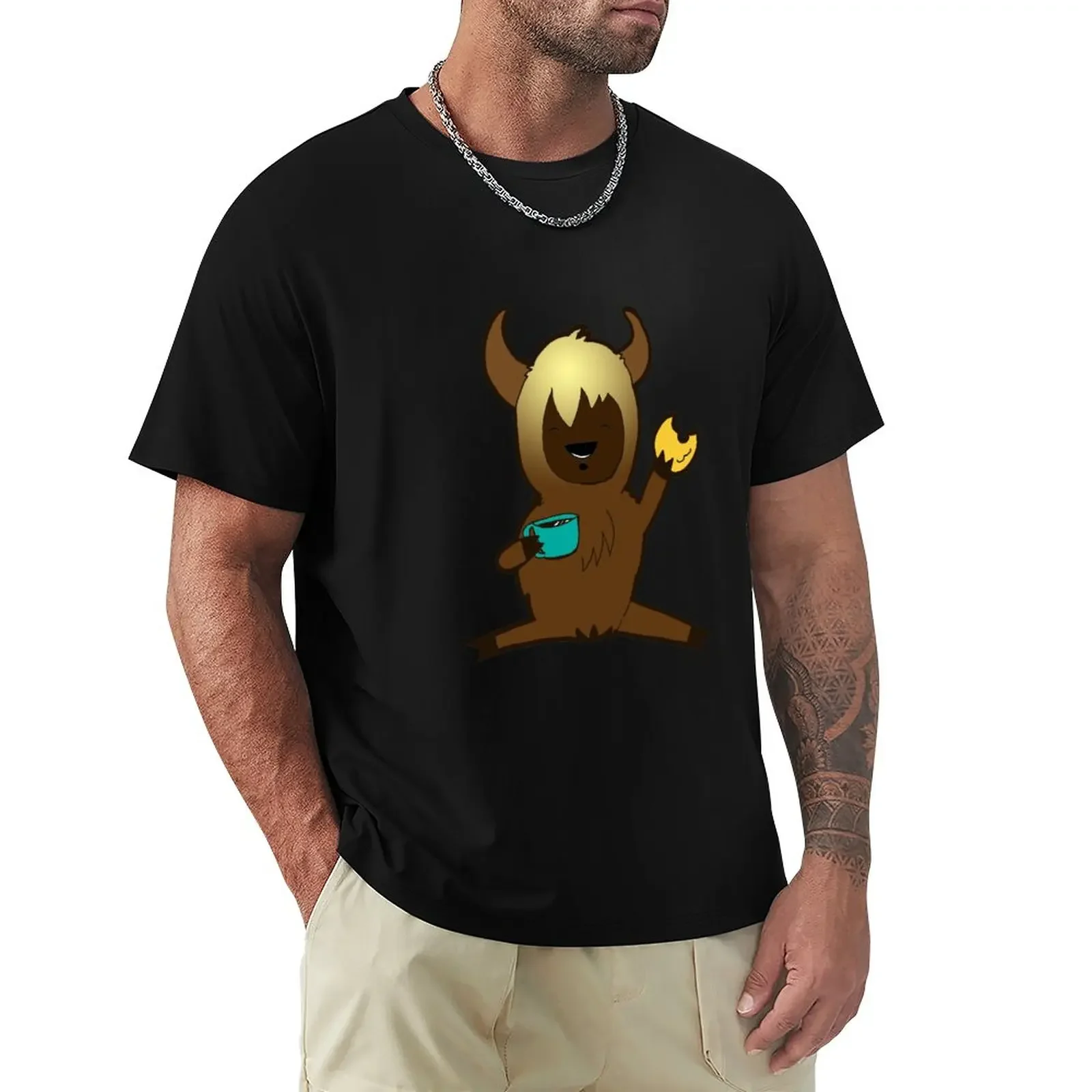 

if you give a buffalo a frybread T-Shirt blacks plain animal prinfor boys Men's t shirts