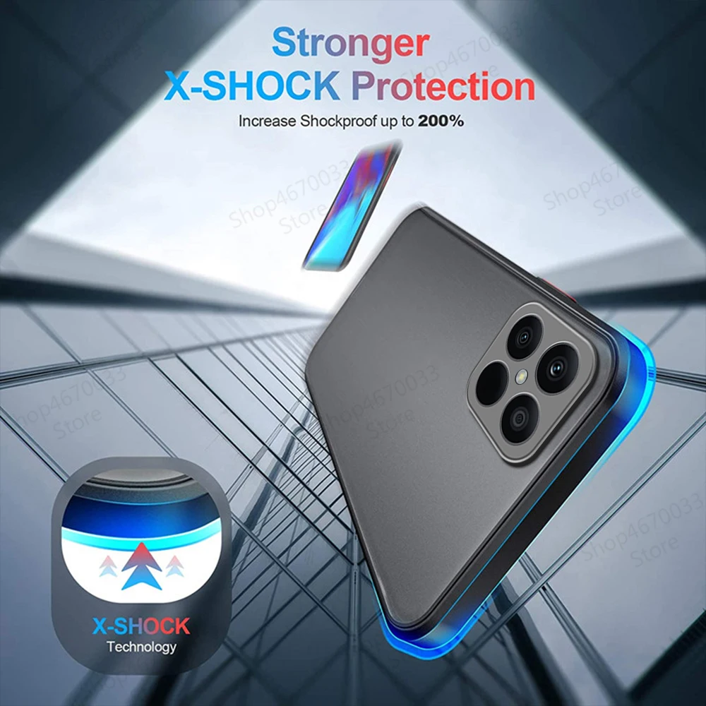 Shockproof Matte Armor Case with Lens Cover