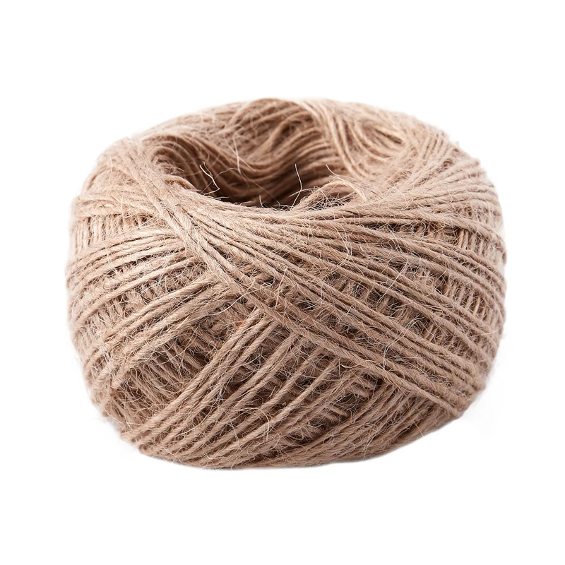 Natural Textured Hessian Jute Twine String Tag Label Hang Rope Wedding Home Woven Decorative DIY Crafts 100M 1mm