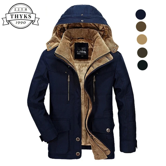 Brand Winter Jacket Men 6XL 7XL Cotton Thick Warm Parka Male Hooded Casual  Fleece Liner Multi