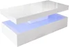 LED Coffee Table, White Modern High Gloss Coffee Table with RGB Light, Rectangular Coffee Table with Remote Control for Living 6