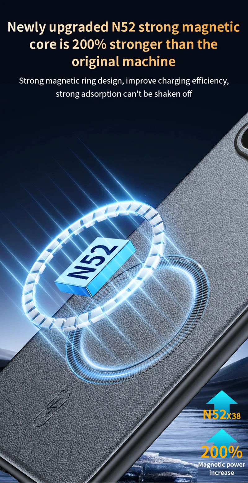 Für iPhone 17e Hülle Magnetische Leder-Schutzhülle für iPhone 17e 16e Anti-Fingerabdruck Rutschfeste PC+TPU-Hülle – Detail 9