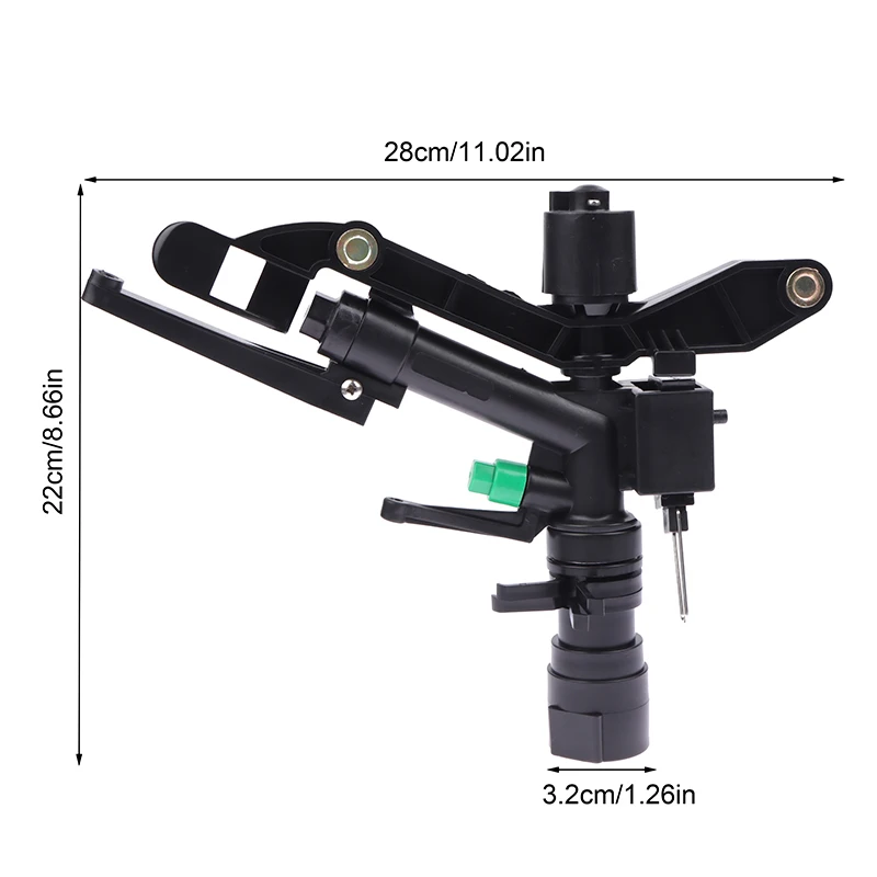 Plastic Rocker Sprinkler 1 Inch Plastic Directional Sprinkler Head Auto Rotating Garden Farm Watering Device