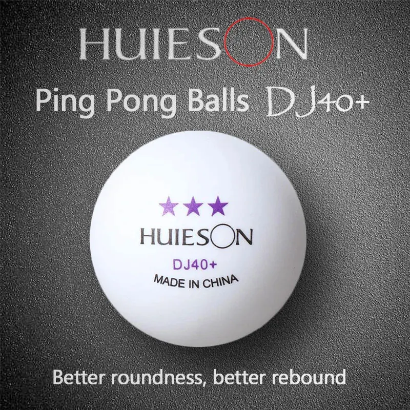 Description Picture 2 of itemHUIESON 50/100 Pack Table Tennis Balls 3 Stars DJ40+ Ping Pong Balls With Seam Round Bullet ABS New Material Balls for Training