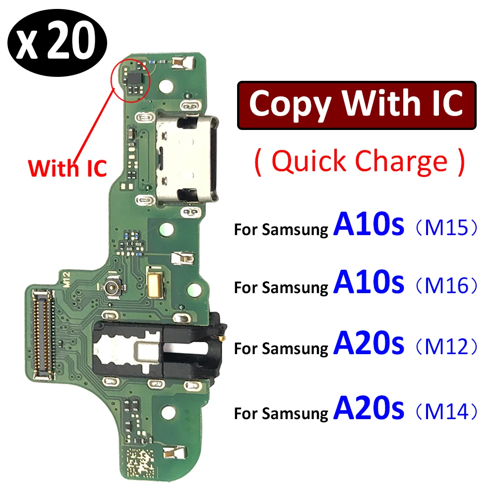 

20Pcs/Lot, USB Charger Dock Connector Charging Port Microphone Flex Cable For Samsung A10s A107 A107F A20s A207 A207F
