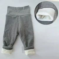 0-5Y BABY Clothes Casual Pants Autumn Winter Kids Warm Pants Boy Girls One Piece Fleece Trousers Outer Wear Sports Trousers 1