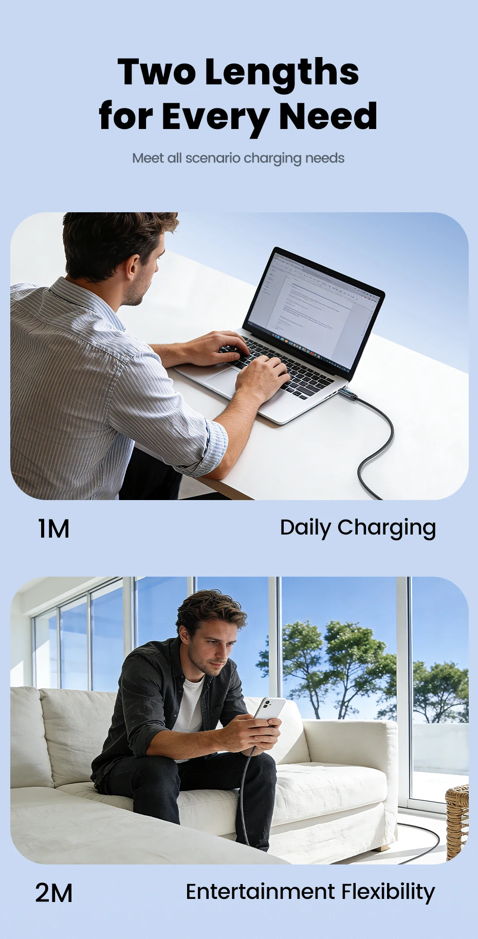 Toocki USB-C-Kabel 100W Schnellladegerät mit LED-Digitalanzeige USB-C-auf-Typ-C-Kabel für iPhone 17 16 Samsung Xiaomi Oppo Datenkabel – Detail 11