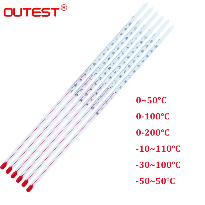 20PC alcohol red liquid glass thermometer red water thermometer glass rod thermometer bar table