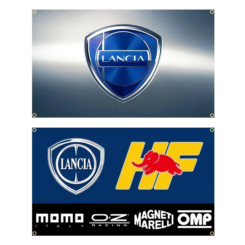 90X-Ft Flag Decor,Flag Decoration Banner Flag Banner50Cm Lancias Hf Racing Car Flag Poliestere Stampato Decorazione Banner Arazzo