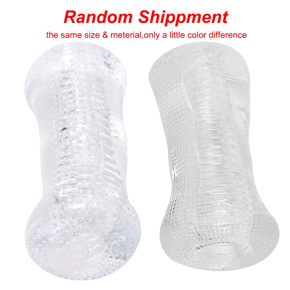 Male Masturbator 13cm Transparent Vaginal Sex Toy for Men 18 Plus Realistic Vagina Penis Enlargement Exerciser Erotic