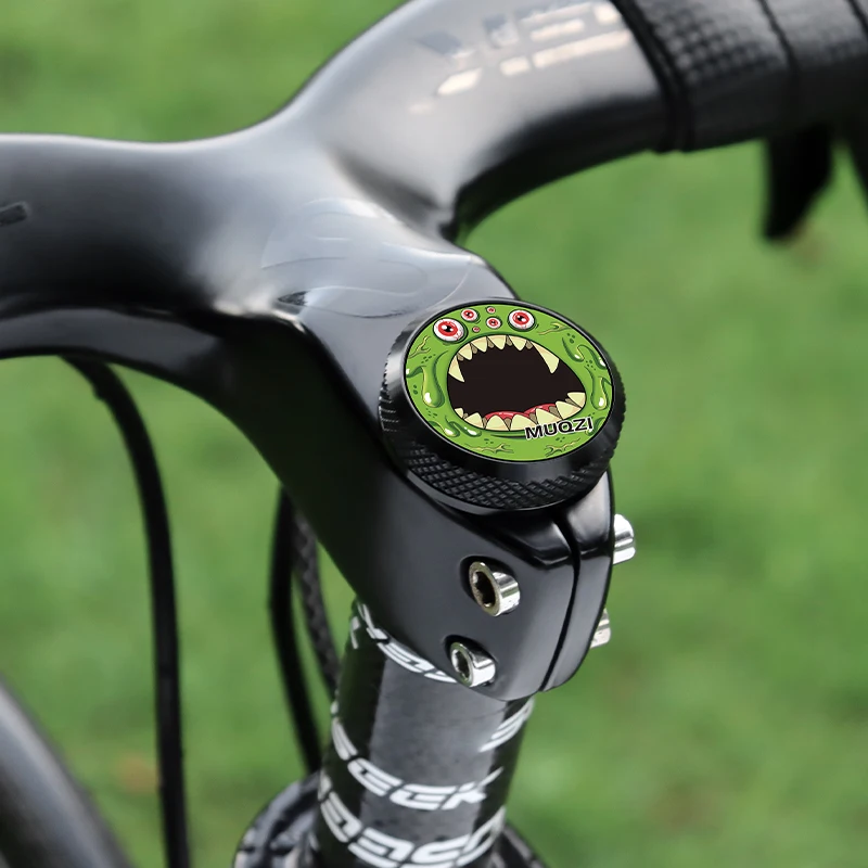 MUQZI For AirTag Bike Mount Headset Top Cap GPS Tracker Anti-Theft for Air Tag Bicycle Hidden Mount Waterproof Holder Stem Cap bike stem cap bicycle head cap bike mount