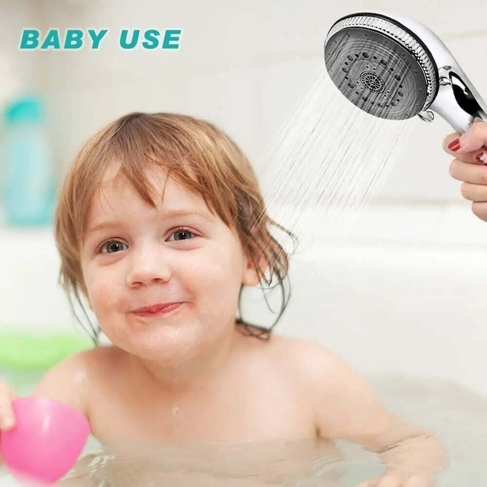 Multifunction Adjustable Shower Head 7 Modes High Pressure Filter Stainless Steel Bathroom Fixture Bathroom Accessories