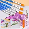 10/20/50Pcs Painting Brushes Set Art Round / Flat Brushs Nylon Hair Paint Brushes Pen for Oil Acrylic Watercolor Art Supplies 5