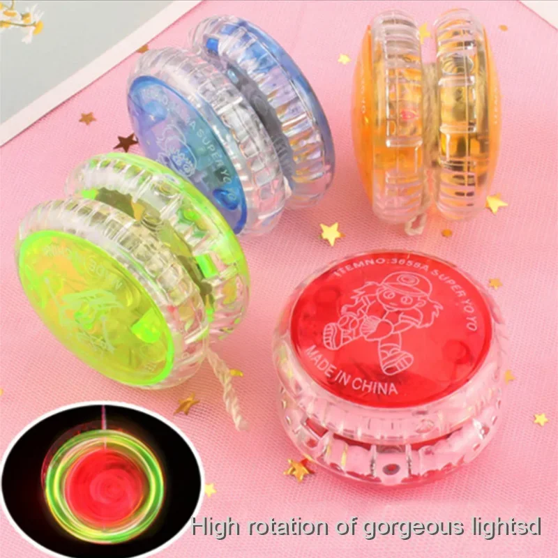 New LED Flashing Yoyo Classic Kids Toys Magic Yoyo Spin Plastic Bearing with Spinning String Toys for Children