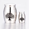Funeral Jewelry Urns for Human Ashes Holder Stainless Steel Memorial Keepsake with Always in My Heart Tree of life Dog Paw 1
