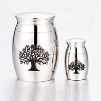Funeral Jewelry Urns for Human Ashes Holder Stainless Steel Memorial Keepsake with Always in My Heart Tree of life Dog Paw 1