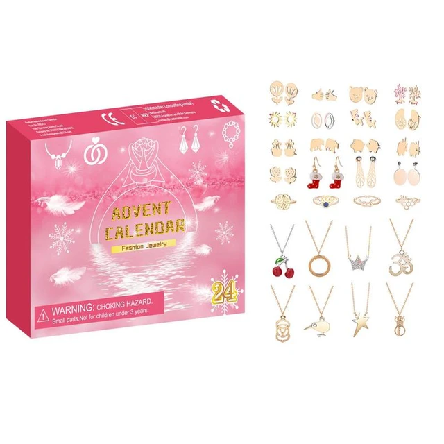 Christmas Advent Calendar Jewelry Set Exquisite Necklace Ring Earrings Gift  Box 24 Days Countdown Calendar For Girls Xmas Favors - AliExpress