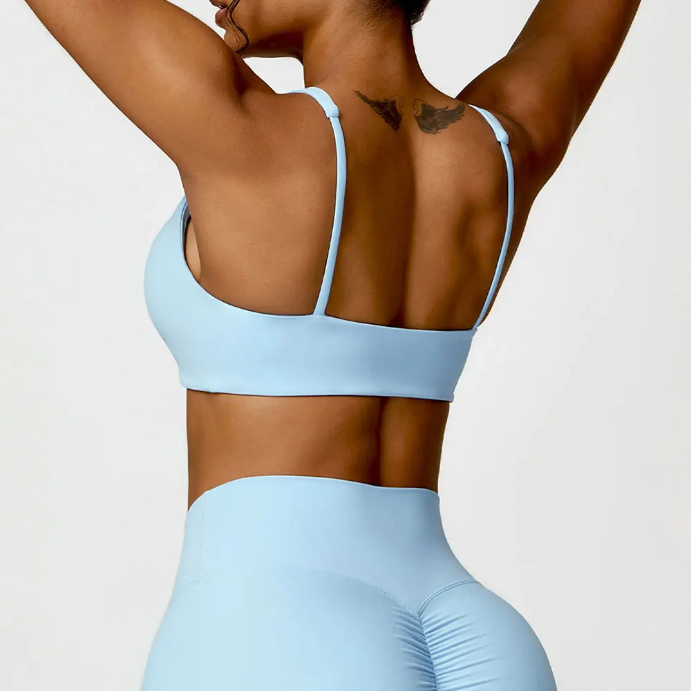 Women's Padded Athletic Sports Bra - Stretchy Sling Top