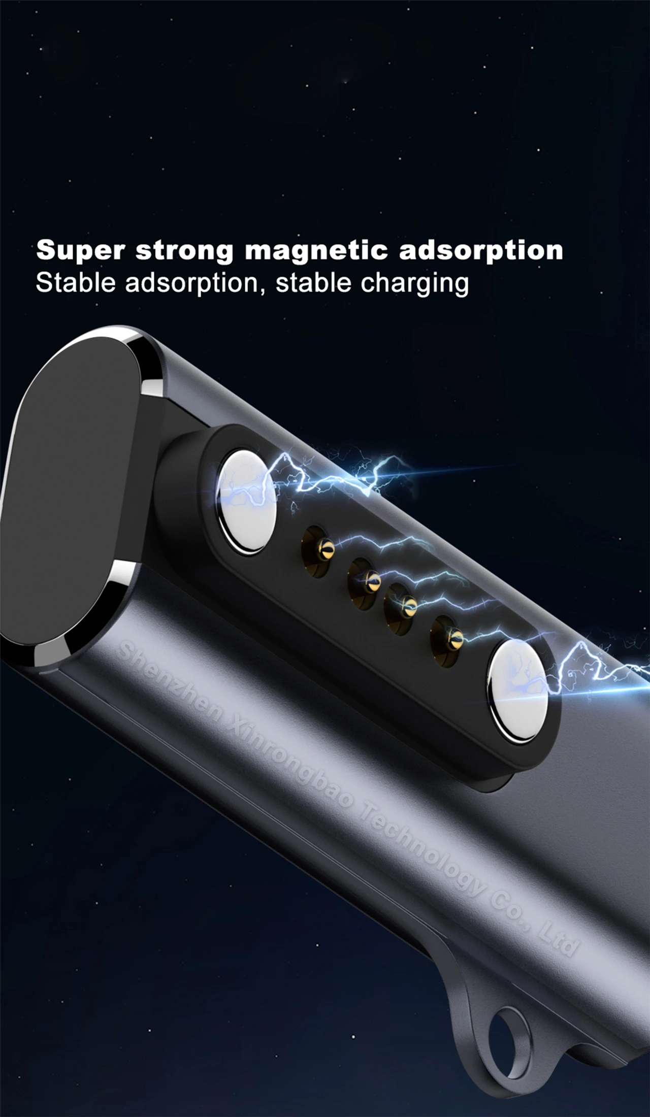 Geeignet für Shokz-Geräte, Knochenübertragungs-Headset/Smartwatch-Ladeadapter, USB-C auf 7,62 mm, 2-poliger/4-poliger magnetischer Ladeanschluss – Detail 4