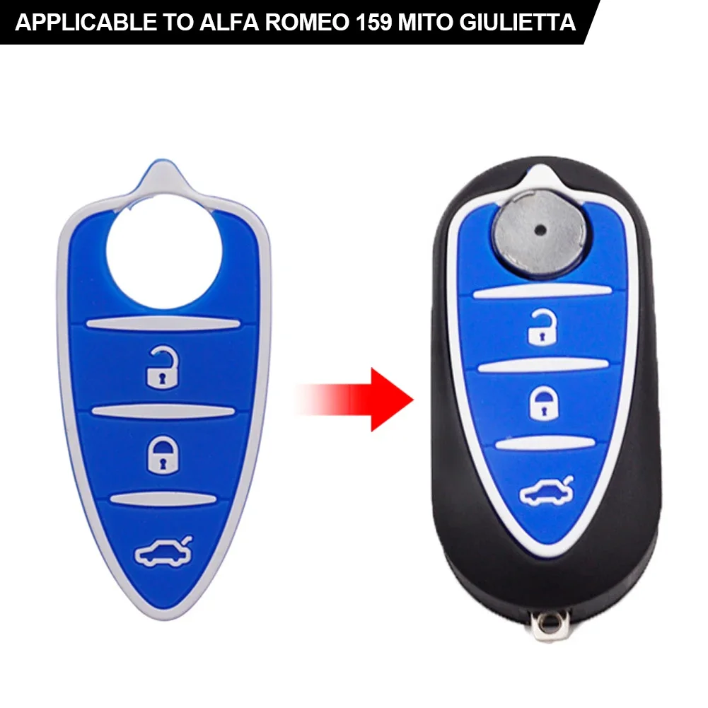 Multicolor 3-Button Car Remote Key Shell Pad - Stylish Accessories