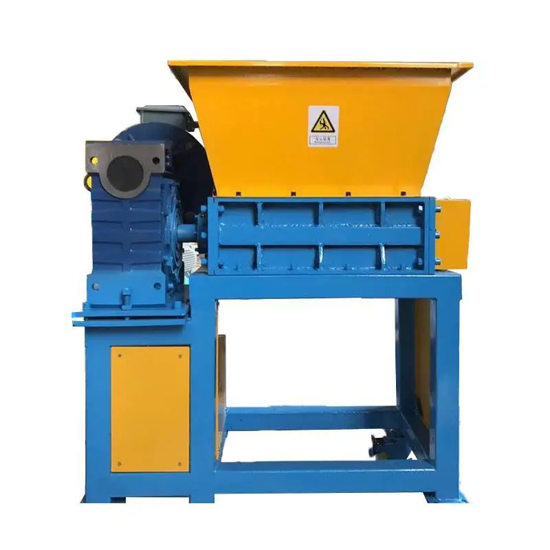 

Large Electric Crusher 220V Single Motor Two-axis Universal Tires Plastic Wood Scrap Metal Removable Impact Shredder 7500W