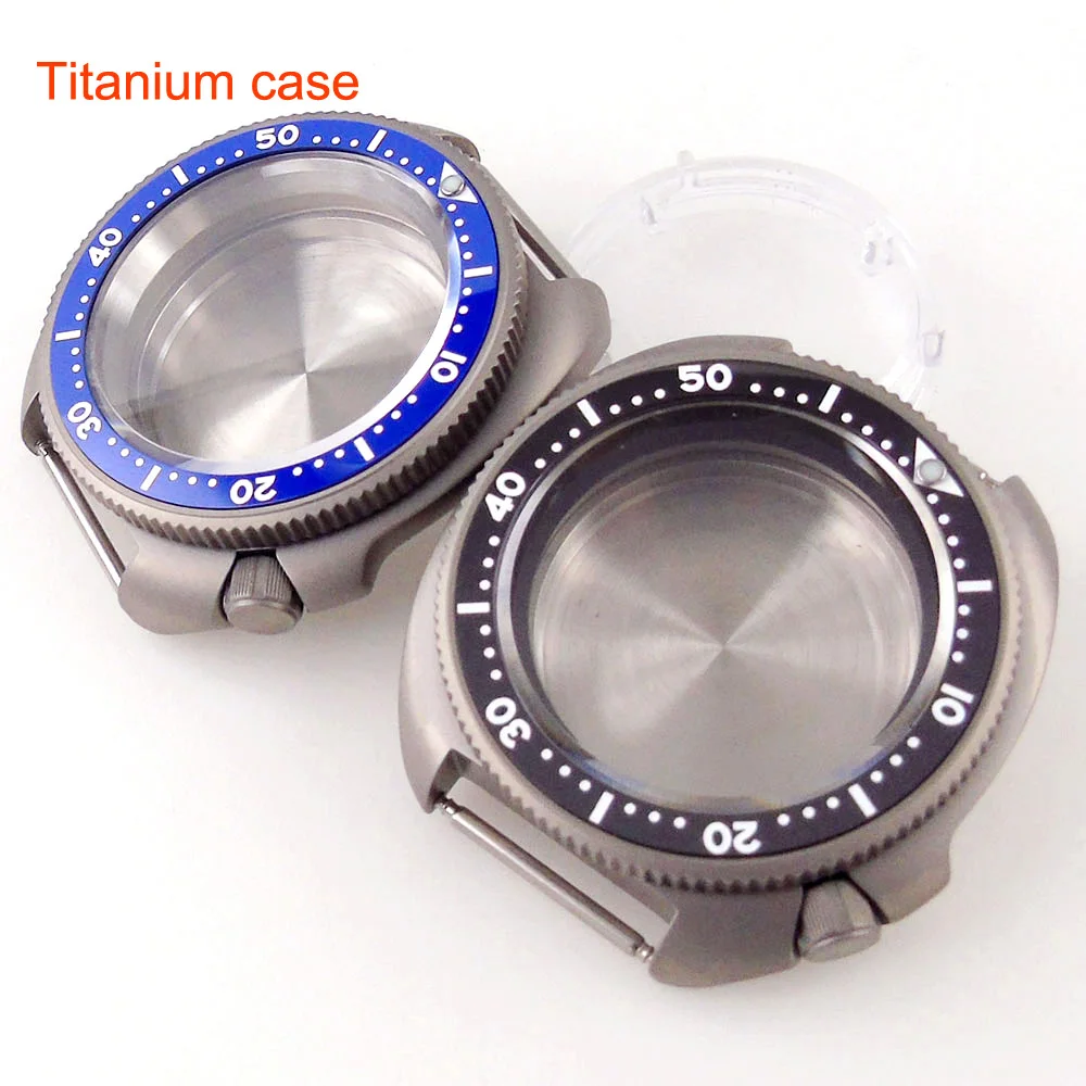 

20ATM Diver Titanium Men Watch Case 44mm Solid Parts Sapphire Glass For NH34 NH35 NH36 ETA2824 PT5000 Auto Movement Ceramic Beze