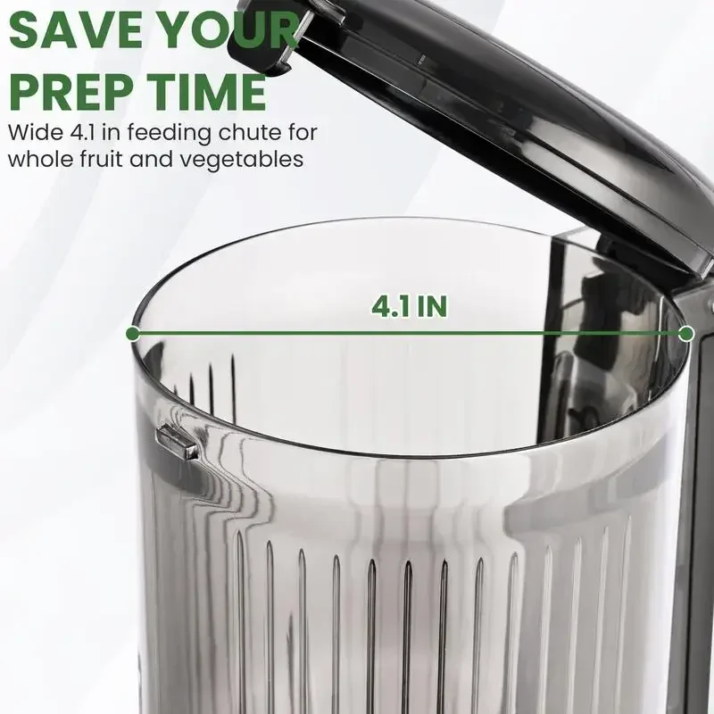 PUkomc Juicer Machines, Cold Press Juicer with 4.25'' Large Feed，Slow Masticating Machines Chute Fit Whole Vegetable And Fruit 3
