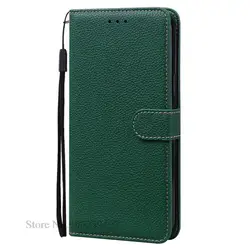 Premium Wallet Leather Flip Case - Elegant Protective Cover and Shell Etui for Huawei P30 Pro (Dark Green)