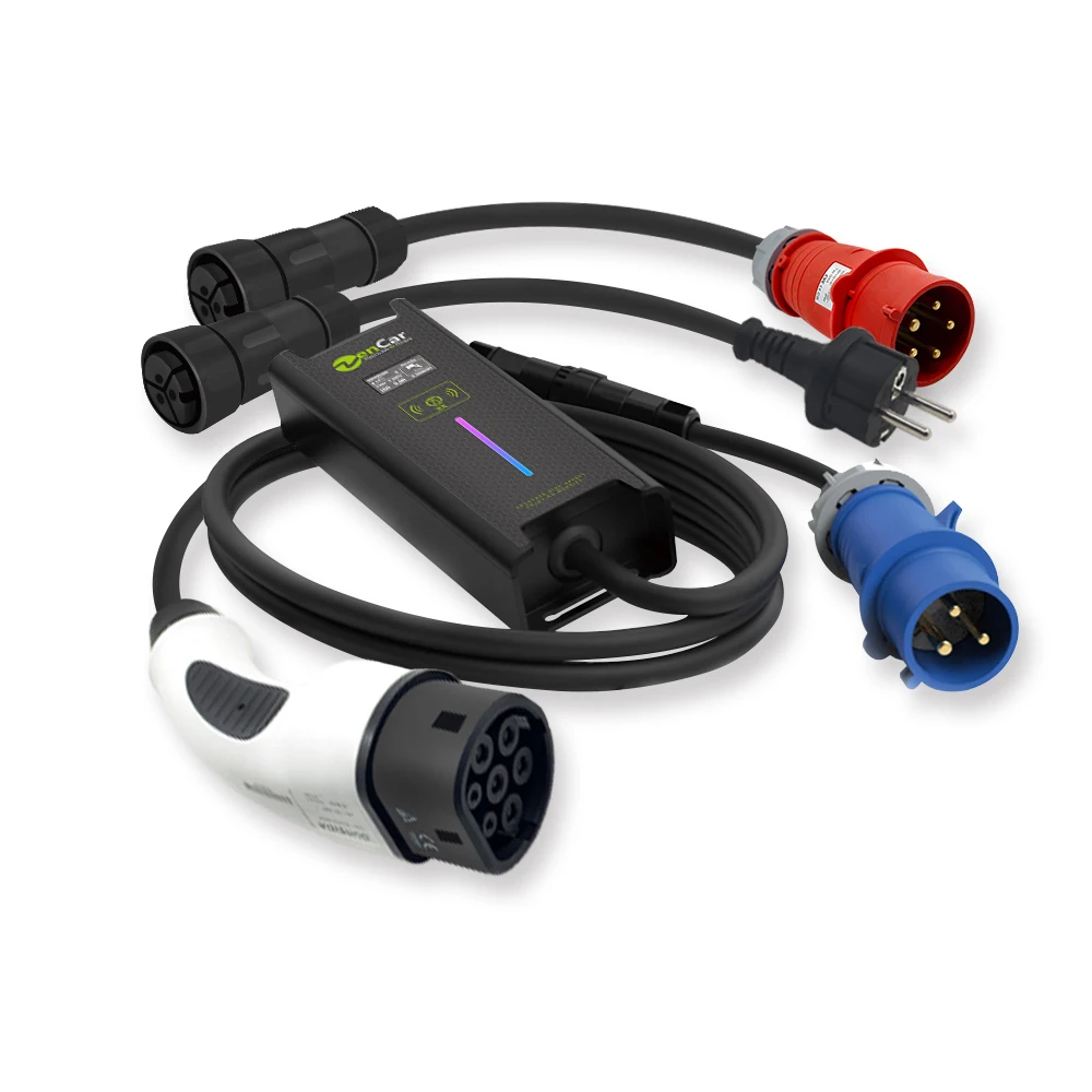 Zencar Ev Livello Di Ricarica 2 Evse 3A 7.4Kw 1 Fase Iec 6196 Tipo Wallbox Stazione Di Ricarica Ev Con Blu Cee