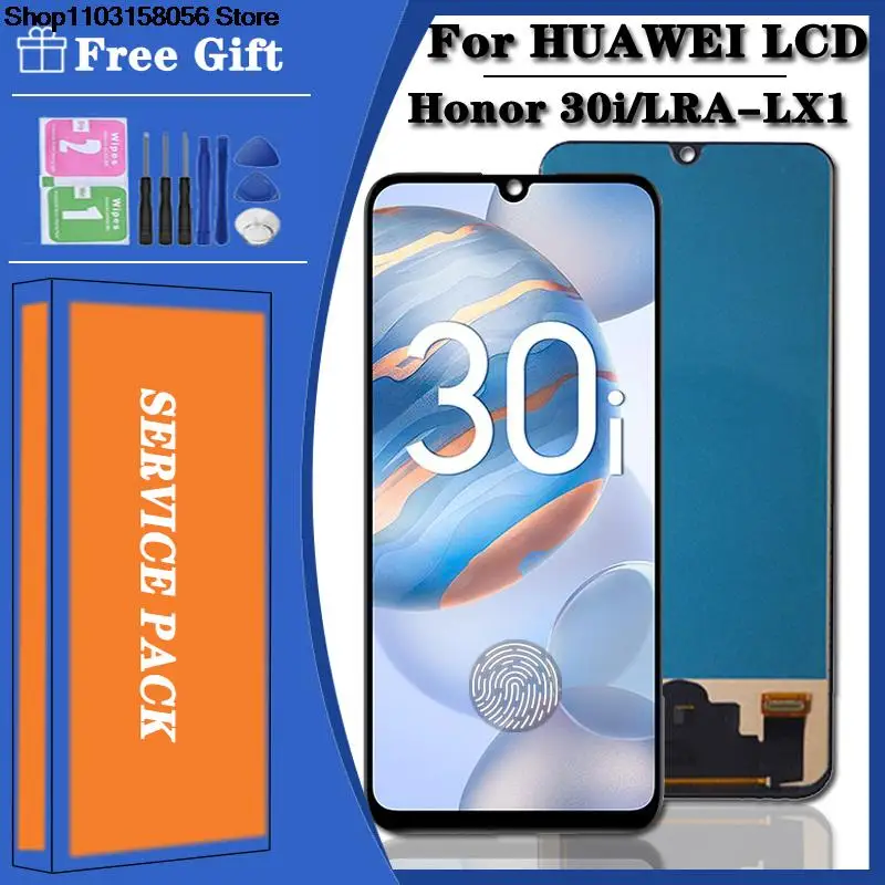

Tela de toque de display lcd para huawei, y8p 2020, global, p inteligente s, AQM-L21, honra 30i, honra, 10s, 100% novo